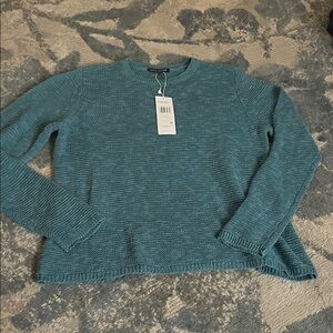 Eileen Fisher Teal Crew Neck Sweater